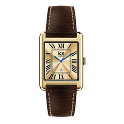 Montre - ICE WATCH - Ice Smart TKS 2.0 025618 - Doré - Bracelet cuir marron - Boîtier rectangulaire 32x36 mm
