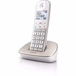 Philips XL4901S/23, Téléphone DECT, Haut-parleur, 50 entrées, Identification de l'appelant, Argent, Blanc