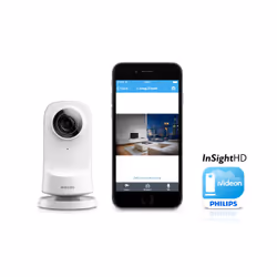 Philips Système de surveillance sans fil InSightHD M115E/12, Caméra de sécurité IP, Intérieure, Sans fil, Auto, Bureau, Blanc