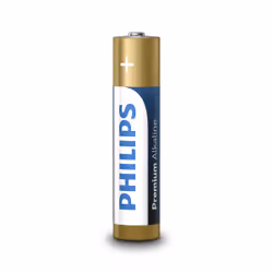 Philips Premium Alkaline Batterie LR03M4B/10, Batterie à usage unique, AAA, Alcaline, 1,5 V, 4 pièce(s), Cd (cadmium), Hg (me ...