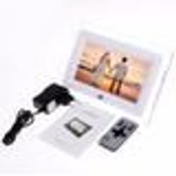 7 LCD Cadre Photo Numérique HD Cadre Photo Adapté avec Horloge Calendrier Alarme Minuterie Pour JPEG AVI MPEG-4 MP3