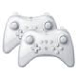 2PCS QUMOX Manette sans Fil Bluetooth Jeu Manette Contrôleur Joystick de Jeux compatible avec Nintendo Wii U (blanc) - Manette co...