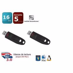 2 x SanDisk Ultra 16 Go Clé USB 3.0
