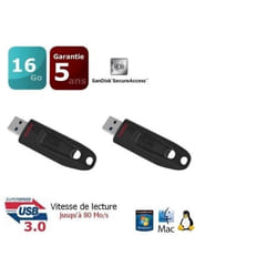 2 x SanDisk Ultra 16 Go Clé USB 3.0