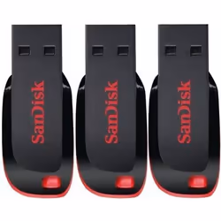 Clé USB - SanDisk - Cruzer Blade - 16 Go - Paquet de 3 - USB 2.0