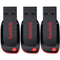 Clé USB - SanDisk - Cruzer Blade - 16 Go - Paquet de 3 - USB 2.0