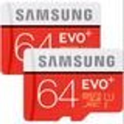 2PCS Samsung MicroSD Evo Plus 64G MicroSDXC UHS-I Grade 1 Classe 10