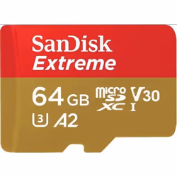 Carte Mémoire microSDXC - SanDisk - Extreme 64 Go - A2 - 160 Mo/s - Classe 10 U3 V30