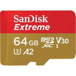 Carte Mémoire microSDXC - SanDisk - Extreme 64 Go - A2 - 160 Mo/s - Classe 10 U3 V30
