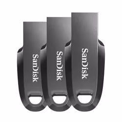 Lot de 3 SanDisk Ultra Curve clé USB 64Go USB 3.0 jusquà 100Mo/s