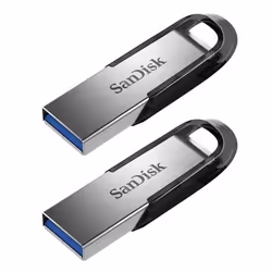 Paquet De deux SANDISK Clé USB Ultra Flair 32Gb 3.0 jusquà 150 Mo/s Gris 2PCS