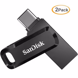 Clé USB - SanDisk - Ultra 256 Go - Double connectique - USB Type-C - USB 3.0