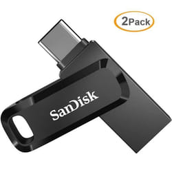 Clé USB - SanDisk - Ultra 64 Go - Double connectique - USB Type-C - Noir