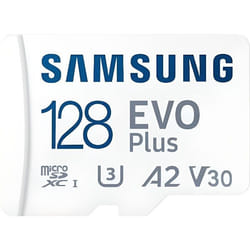 Samsung Carte Mémoire Micro SD Evo Plus (2021) 128 Go Micro SDXC  A2 V30