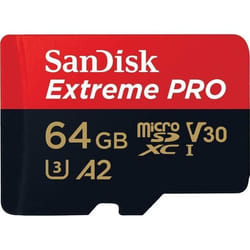 Carte Mémoire Micro SDXC - Sandisk - Extreme Pro - 64 Go - 170MB/s - Class 10 UHS-I U3 V30