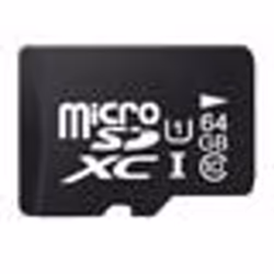 Carte mémoire Micro SD - UHS-I - 64Go - Classe 10 - Compatible microSDXC - Noir