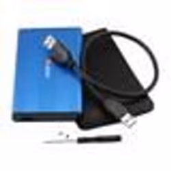 QUMOX USB 3.0 Boîtier externe disque dur 2.5 SATA Hard Drive HDD/SSD Slim Haute Vitesse bleu QH-20U3