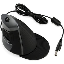 Souris Verticale Ergonomique - USB - 1600 DPI - Noir - Optique - Filaire