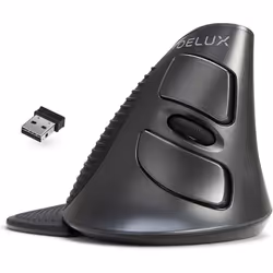 Delux M618 USB Sans Fil Vertical Souris Main Droite Ergonomique Verticale Souris Filaire 1600 DPI Souris Optique Pour PC