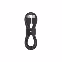 Native Union BELT-KV-CL-CS-BK-2, 1,2 m, Lightning, USB C, Mâle, Mâle, Noir