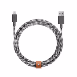 Native Union Belt Cable XL, 3 m, Lightning, USB A, Mâle, Mâle, Noir, Blanc