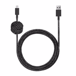 Native Union Night Cable-Lightning, 3 m, Lightning, USB A, Mâle, Mâle, Noir