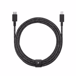 Native Union Belt Cable XL, 3 m, Lightning, USB C, Mâle, Mâle, Noir