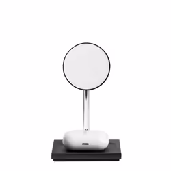 Native Union Snap 2-in-1 Magnetic Wireless Charger Casque, Smartphone Noir, Chrome, Blanc USB Recharge sans fil Charge rapide Intérieure