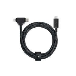 Native Union Belt Duo Pro câble de téléphone portable Noir 1,5 m USB C USB C/Lightning