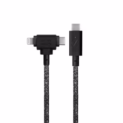 Native Union Belt Duo Pro câble de téléphone portable Noir 1,5 m USB C USB C/Lightning
