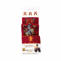 Cinereplicas Set of 3 Gryffindor Socks, Rouge, Jaune, Adulte, Unisexe, 4 - 11, États-Unis d'Amérique, Gryffindor