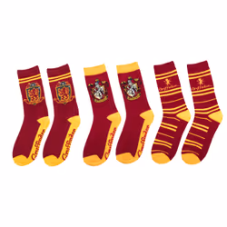 Cinereplicas Set of 3 Gryffindor Socks Unisexe Rouge, Jaune 3 paire(s)