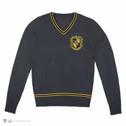 Cinereplicas Hufflepuff Sweater, Pull, Adulte, Unisexe, Gris, S, Monochromatique