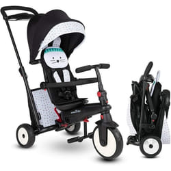 Tricycle - SmarTrike - STR 5 toTs Bunny noir/blanc - Pliant - Siège inclinable - Amortisseur avant