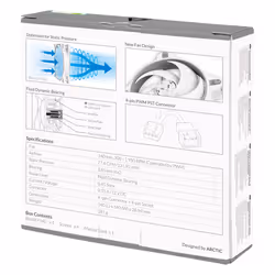 ARCTIC BioniX P140 Boitier PC Ventilateur 14 cm Gris, Blanc - Vue supplémentaire 7