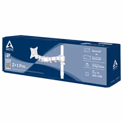 ARCTIC Z+1 Pro Gen 3, 15 kg, 109,2 cm (43"), 124,5 cm (49"), 75 x 75 mm, 100 x 100 mm, Noir, Acier satin