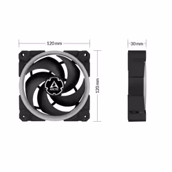 ARCTIC ACFAN00156A système de refroidissement d'ordinateur Boitier PC Ventilateur 12 cm Noir - Vue supplémentaire 5
