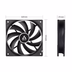 ARCTIC F12 PWM PST CO Boitier PC Ventilateur 12 cm Noir 1 pièce(s)