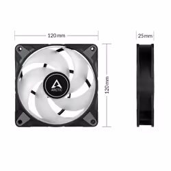 ARCTIC P12 PWM PST A-RGB 0dB Boitier PC Ventilateur 12 cm Noir, Blanc 1 pièce(s) - Vue supplémentaire 4