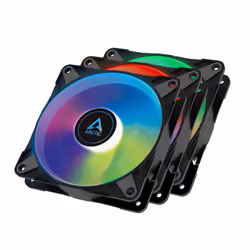 ARCTIC P12 PWM PST A-RGB 0dB, Ventilateur, 12 cm, 2000 tr/min, 48,8 cfm, 82,91 m³/h, Noir, Blanc