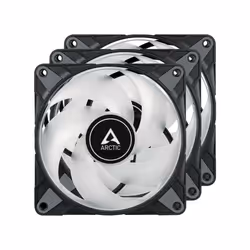 ARCTIC P12 PWM PST A-RGB 0dB Boitier PC Ventilateur 12 cm Noir, Blanc 3 pièce(s)