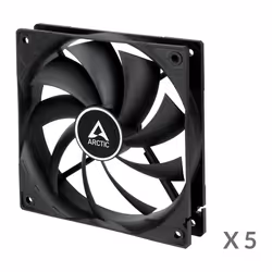 ARCTIC F12 Boitier PC Ventilateur 12 cm Noir 5 pièce(s)