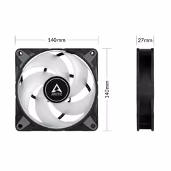 ARCTIC P14 PWM PST A-RGB 0dB Boitier PC Ventilateur 14 cm Noir 1 pièce(s) - Vue supplémentaire 4