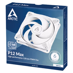 ARCTIC P12 Max Boitier PC Ventilateur 12 cm Blanc 1 pièce(s) - Vue supplémentaire 4