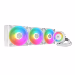 ARCTIC Liquid Freezer III 420 A-RGB, Refroidisseur de liquide tout-en-un, 14 cm, 69,9 cfm, 117,06 m³/h, Blanc