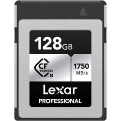 Carte mémoire CFexpress Type B - LEXAR - Silver Series - 128Go - 1750Mo/s Lecture - 1300Mo/s Écriture