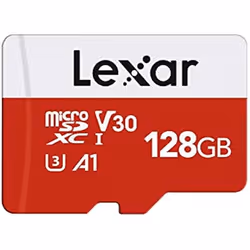Lexar Carte Micro SD 128 Go Carte Mémoire Micro SD+ Adaptateur Microsdxc Carte TF jusquà 100 Mo/s A1 U3 C10 V30 Full HD et