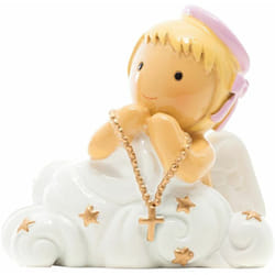 Statuette ange-gardien rose 6 cm