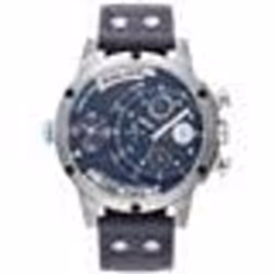 Montre - Police - PL15983JS.03 - Cuir - Argenté - Résistance 5 ATM