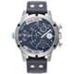Montre - Police - PL15983JS.03 - Cuir - Argenté - Résistance 5 ATM